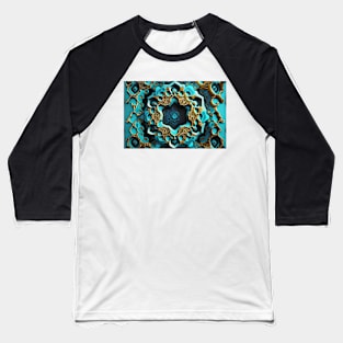 Artistic Golden Design Pattern Baseball T-Shirt